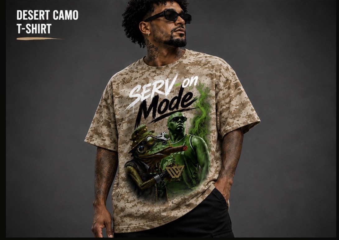 SERV-ON MODE Desert Camo Tee