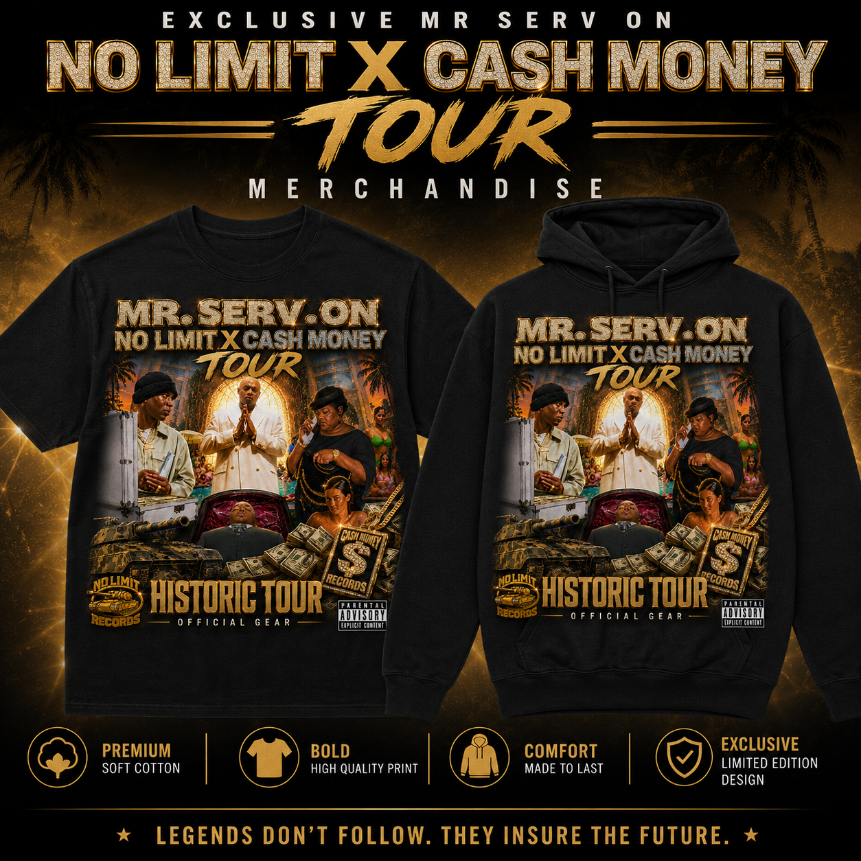 No Limit x Cash Money Tour Hoodie